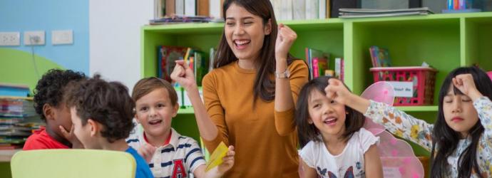 Children in classroom