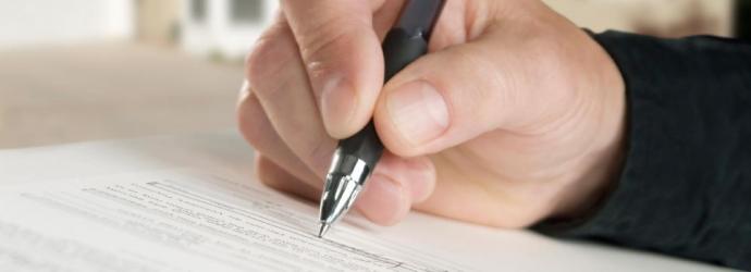 Photo of hand writing
