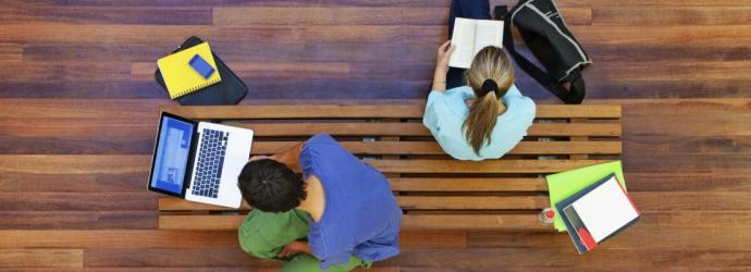 students studying
