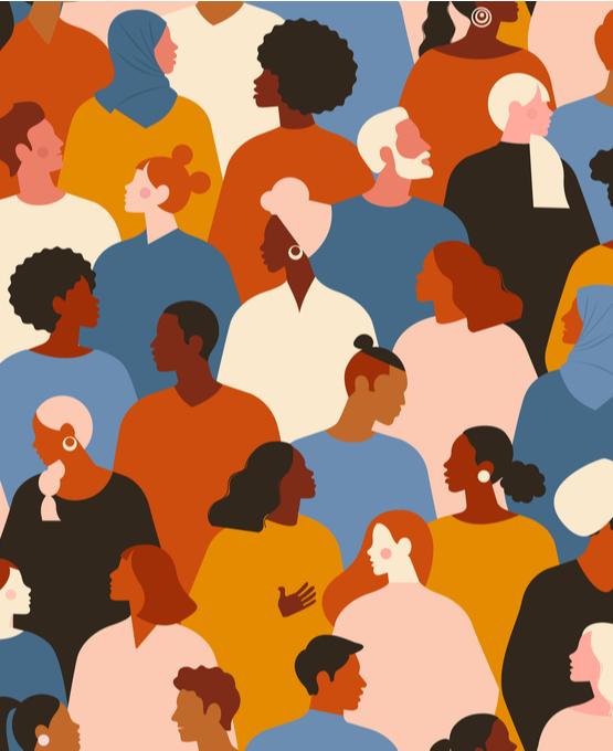 Vector image demonstrating equality